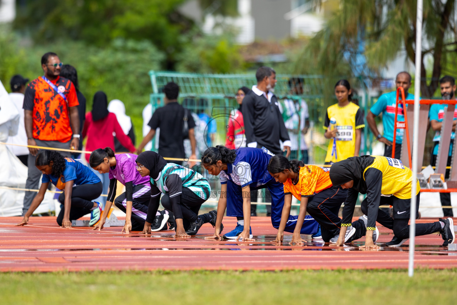 Day 1 of MWSC Interschool Athletics Championships 2024 held in Hulhumale Running Track, Hulhumale, Maldives on Saturday, 9th November 2024. 
Photos by: Ismail Thoriq / images.mv