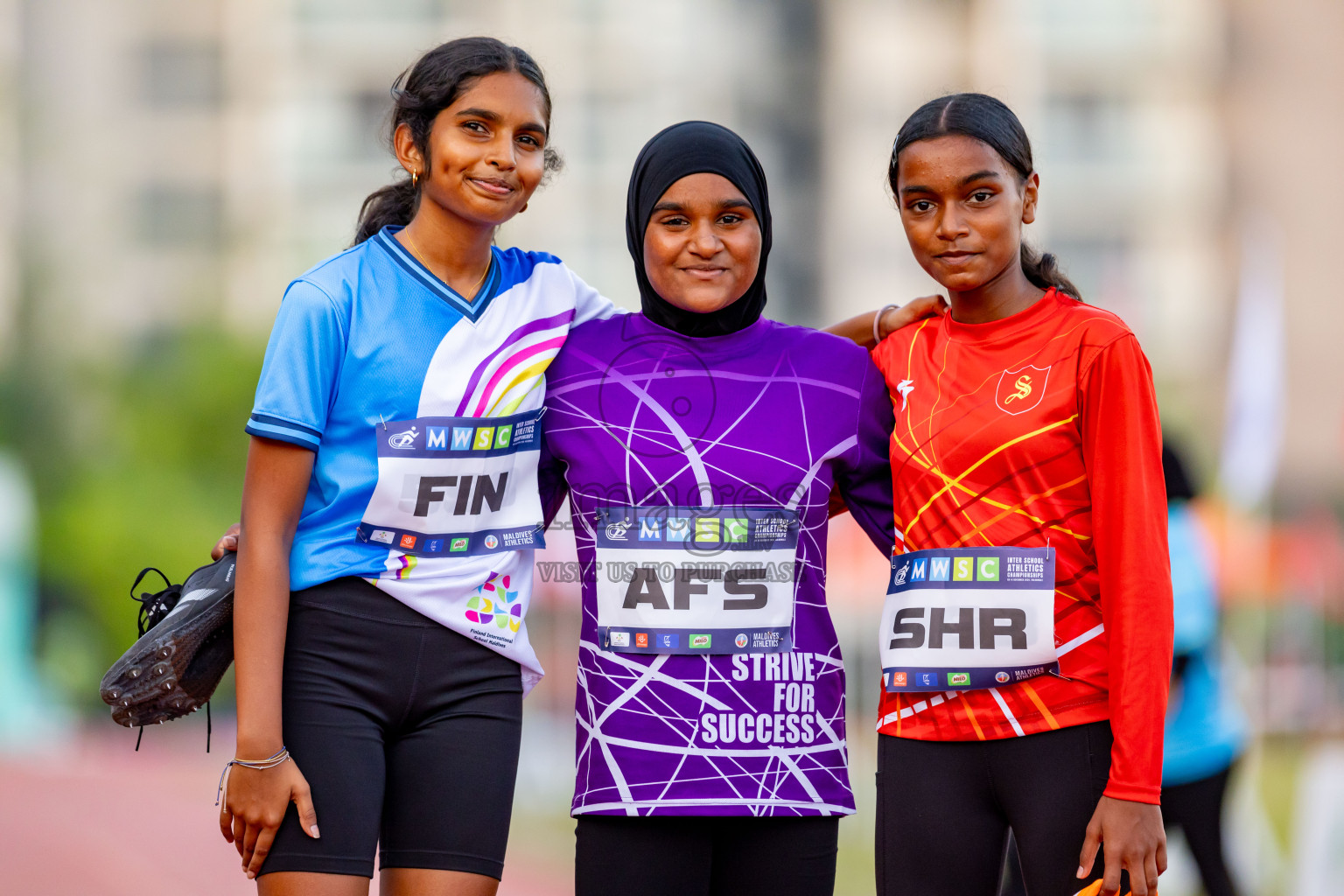 Day 4 of MWSC Interschool Athletics Championships 2024 held in Hulhumale Running Track, Hulhumale, Maldives on Tuesday, 12th November 2024. Photos by: Nausham Waheed / Images.mv