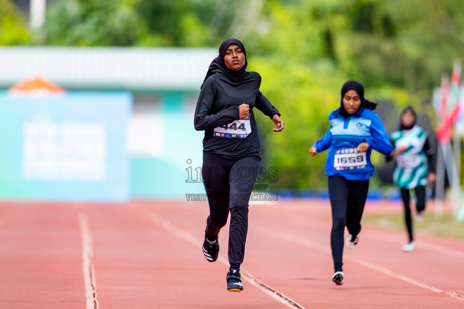 Day 6 of MWSC Interschool Athletics Championships 2024 held in Hulhumale Running Track, Hulhumale, Maldives on Thursday, 14th November 2024. Photos by: Nausham Waheed / Images.mv