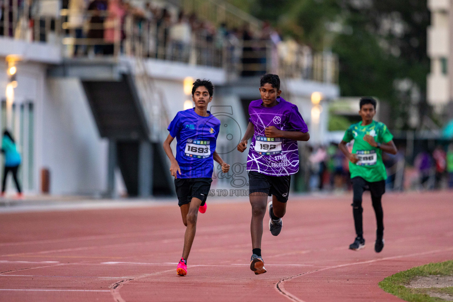 Day 1 of MWSC Interschool Athletics Championships 2024 held in Hulhumale Running Track, Hulhumale, Maldives on Saturday, 9th November 2024. Photos by: Ismail Thoriq / Images.mv