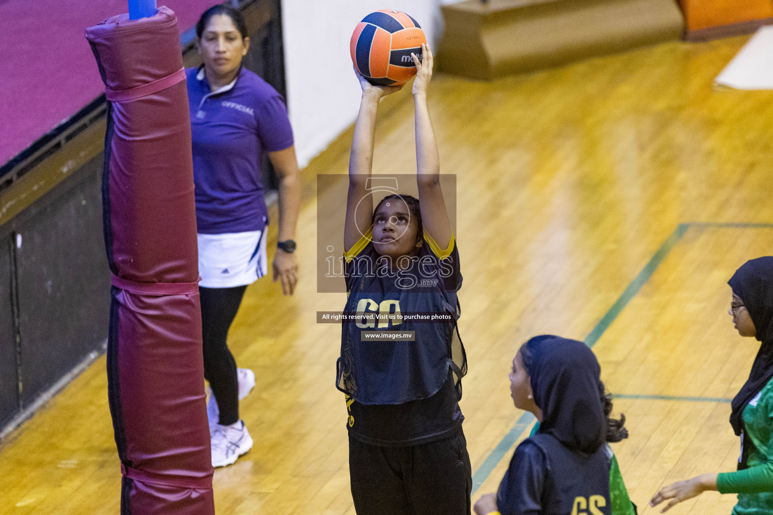 Day6 of 24th Interschool Netball Tournament 2023 was held in Social Center, Male', Maldives on 1st November 2023. Photos: Nausham Waheed / images.mv