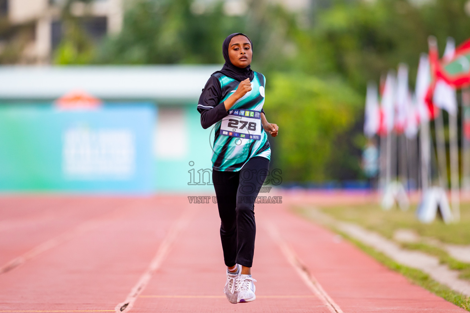 Day 5 of MWSC Interschool Athletics Championships 2024 held in Hulhumale Running Track, Hulhumale, Maldives on Wednesday, 13th November 2024. Photos by: Nausham Waheed / Images.mv