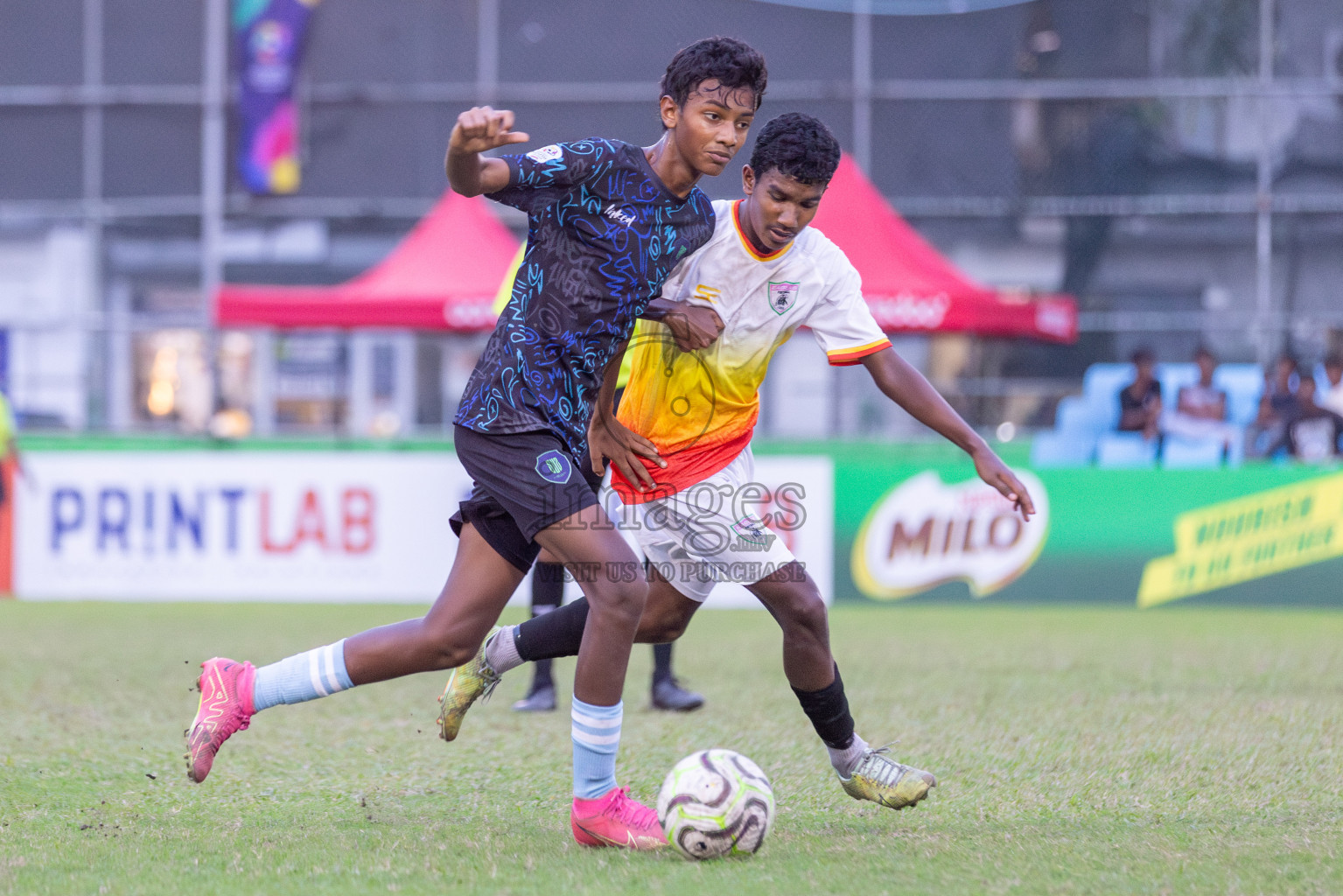 Club Eagles vs Super United Sports (U14) in Day 4 of Dhivehi Youth League 2024 held at Henveiru Stadium on Thursday, 28th November 2024. Photos: Shuu Abdul Sattar/ Images.mv