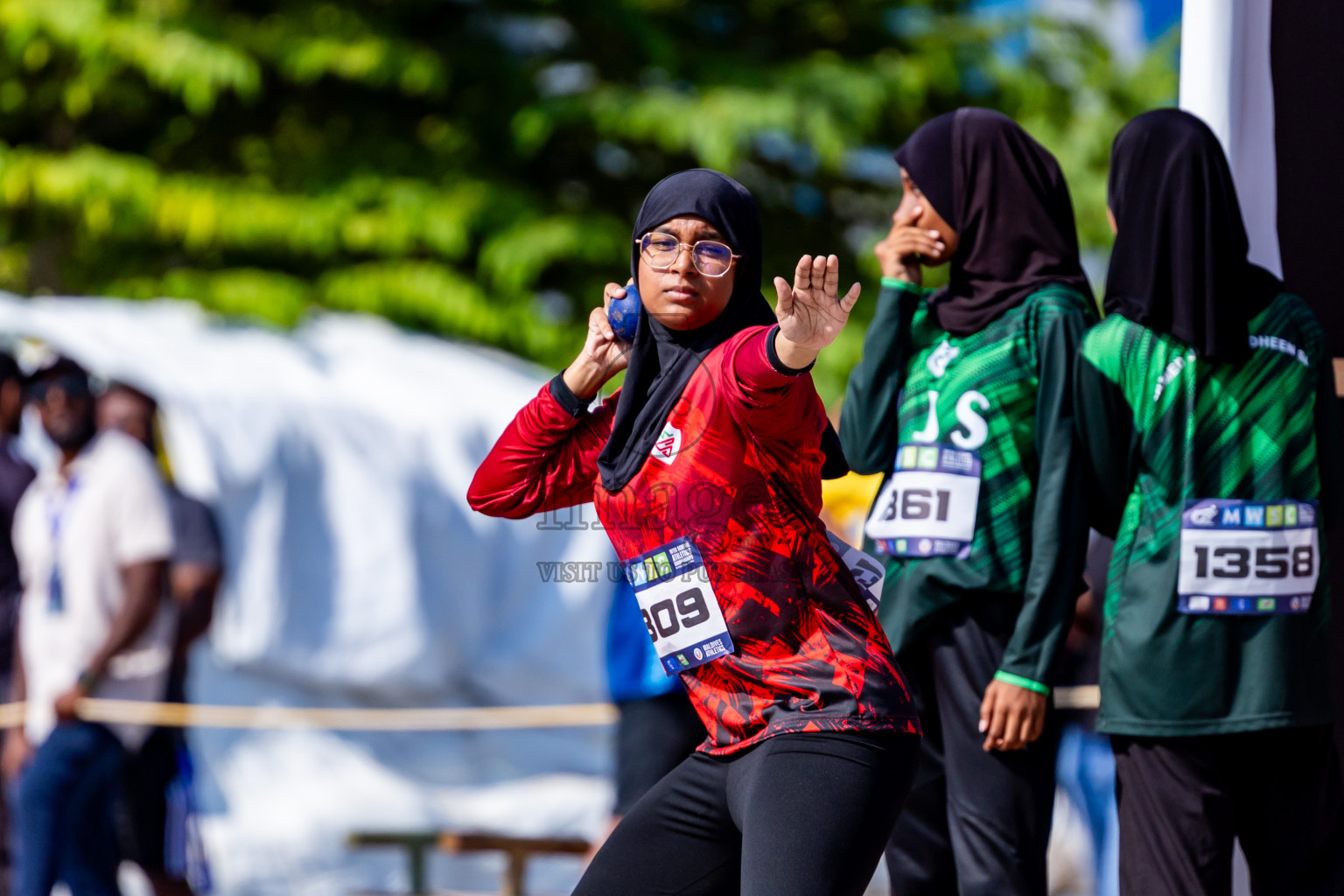 Day 3 of MWSC Interschool Athletics Championships 2024 held in Hulhumale Running Track, Hulhumale, Maldives on Monday, 11th November 2024. Photos by:  Nausham Waheed / Images.mv