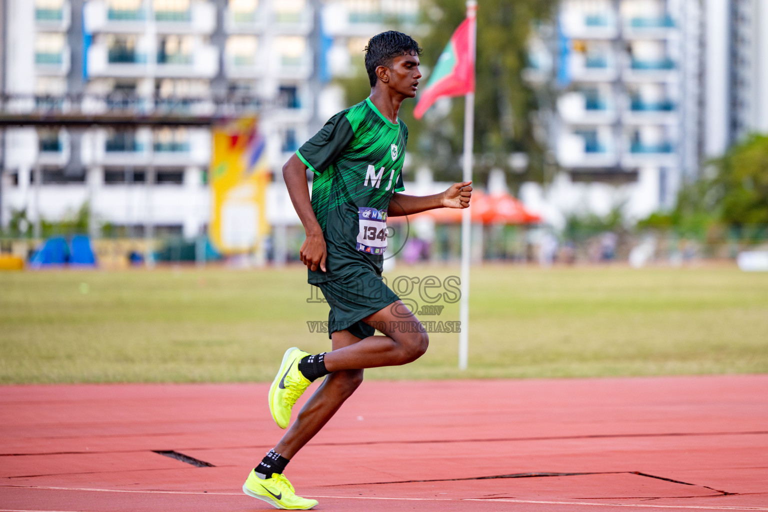 Day 1 of MWSC Interschool Athletics Championships 2024 held in Hulhumale Running Track, Hulhumale, Maldives on Saturday, 9th November 2024. 
Photos by: Hassan Simah / Images.mv