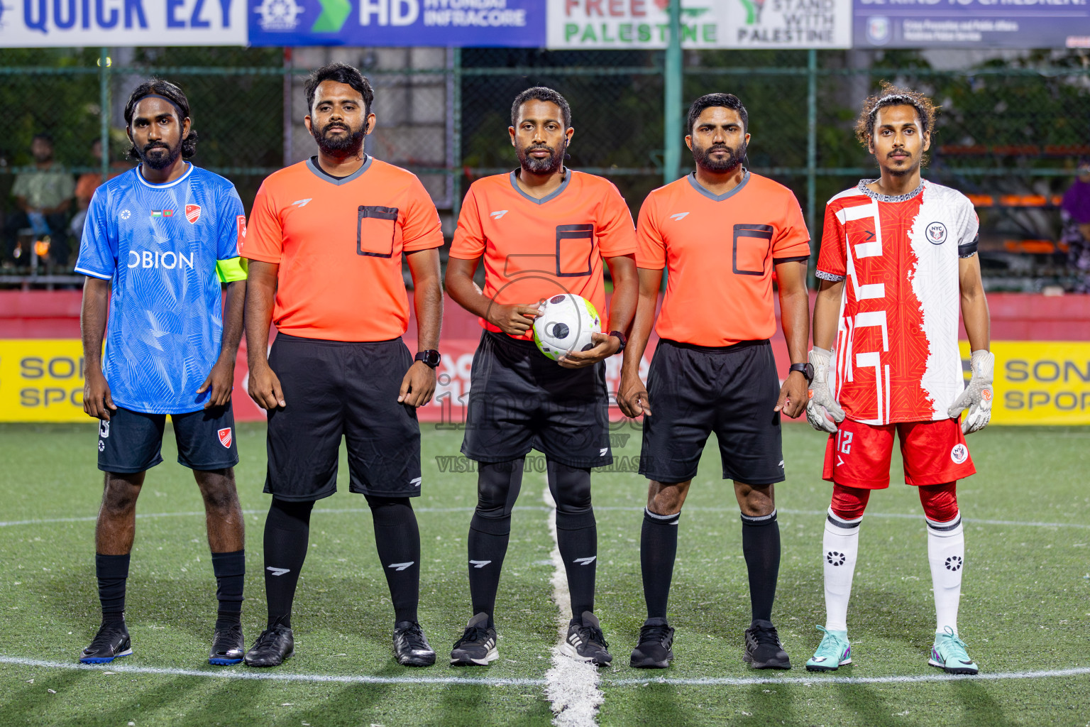 M. Naalaafushi vs Dh. Kudahuvadhoo on Day 36 of Golden Futsal Challenge 2024 was held on Wednesday, 21st February 2024, in Hulhumale', Maldives 
Photos: Hassan Simah/ images.mv