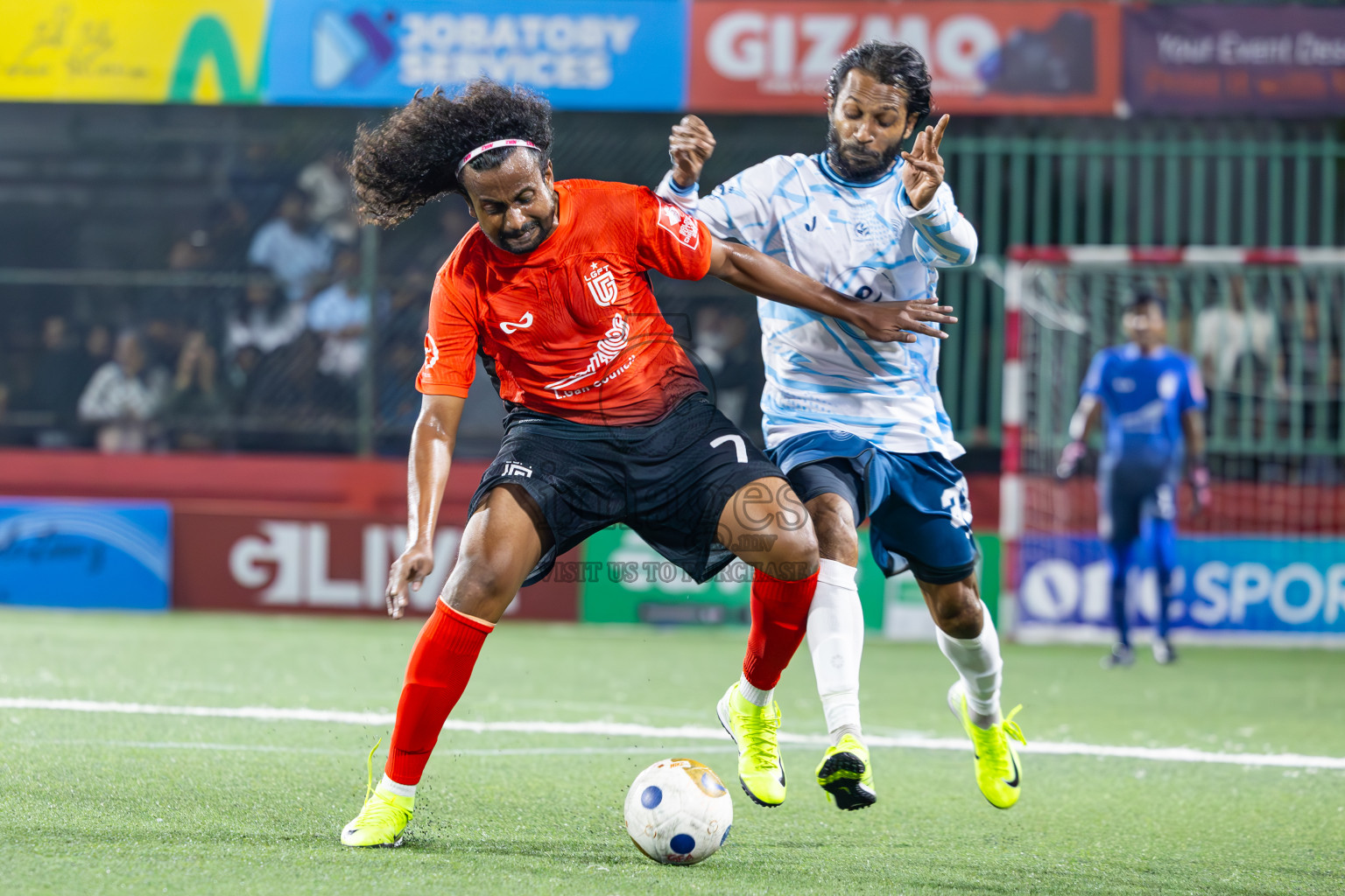 L Gan vs L Maabaidhoo in Day 14 of Golden Futsal Challenge 2025 was held on Saturday, 18th January 2025, in Hulhumale', Maldives. Photos: Ismail Thoriq / images.mv
