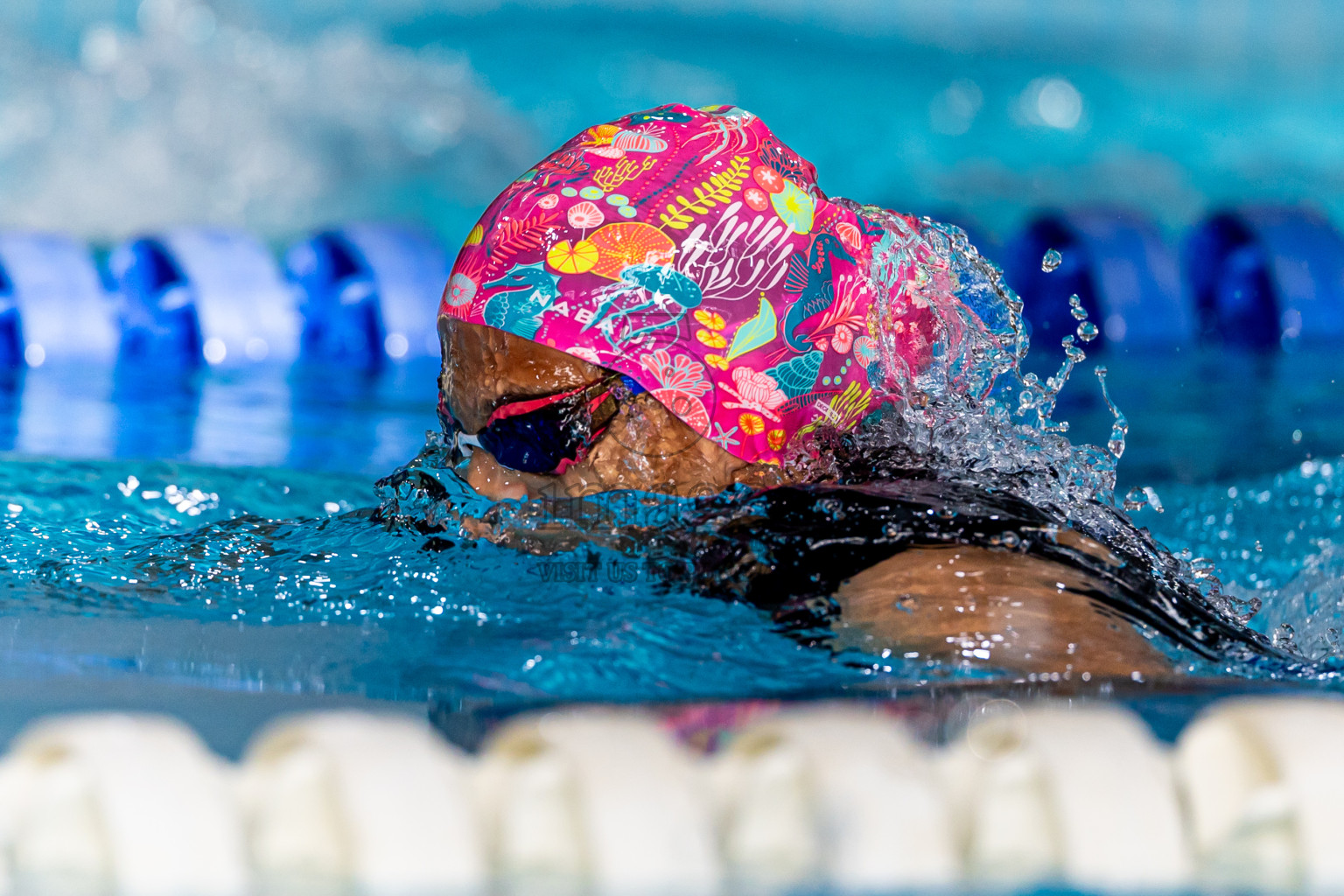 Day 5 of 1st National Short Course Swimming Competition held in Hulhumale', Maldives on Wednesday, 18th June 2025. Photos: Nausham Waheed / images.mv