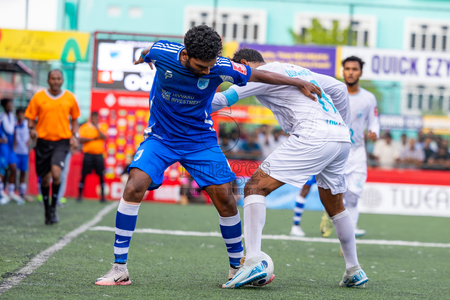 AA. Mathiveri VS AA. Thoddoo in Atoll Round Final on Day 20 of Golden Futsal Challenge 2025 was held on Friday, 24th January 2025, in Hulhumale', Maldives. Photos: Ismail Thoriq / images.mv