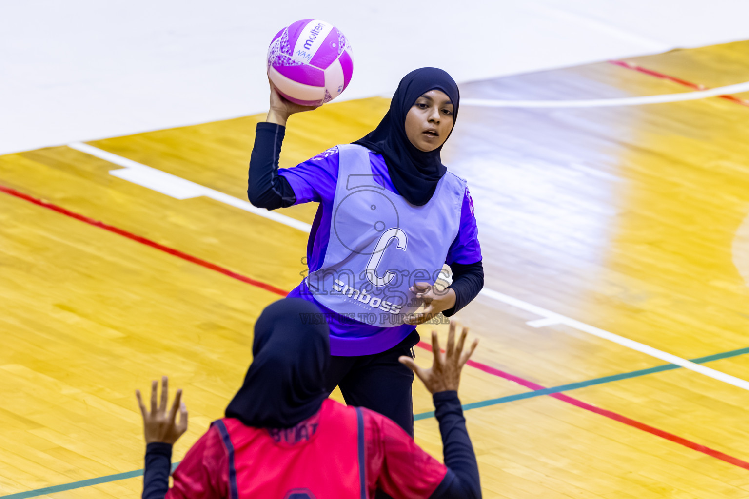 C Matrix vs Invicto SC in Day 4 of 24th Milo Netball Association Championship held in Social Center at Male', Maldives on Thursday, 4th September 2025. Photos: Nausham Waheed / images.mv