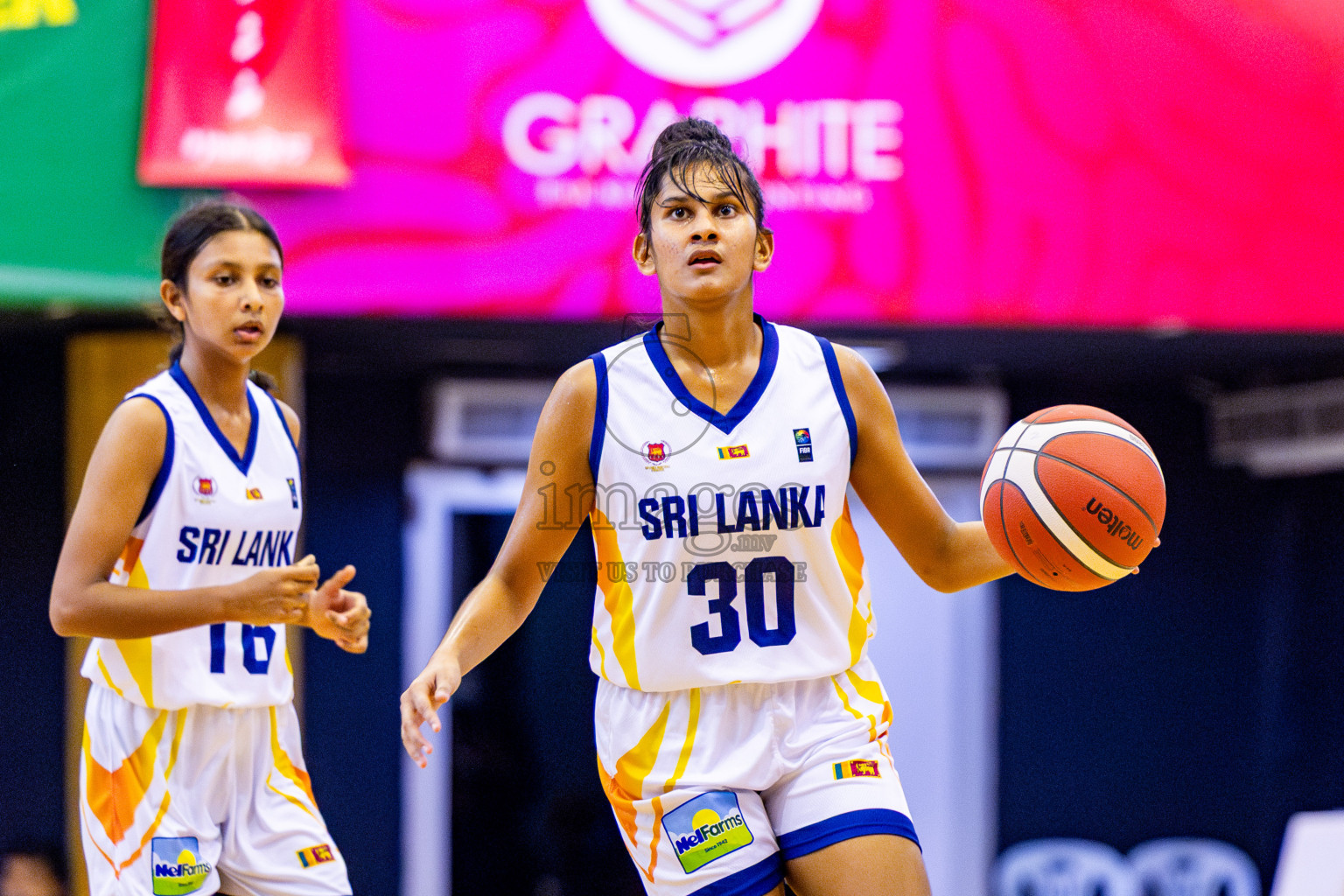 Maldives vs SriLanka in Day 2 of Under 16 Woman's Asian Cup SABA Qualifiers 2025 was held in Social Center, Male', Maldives on Friday, 13th June 2025. Photos: Nausham Waheed / images.mv