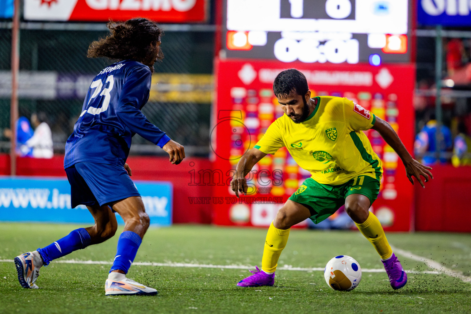 Gdh Vaadhoo vs GA Villingili in zone round Day 30 of Golden Futsal Challenge 2025 was held on Monday , 3rd February 2025, in Hulhumale', Maldives. Photos: Nausham Waheed / images.mv