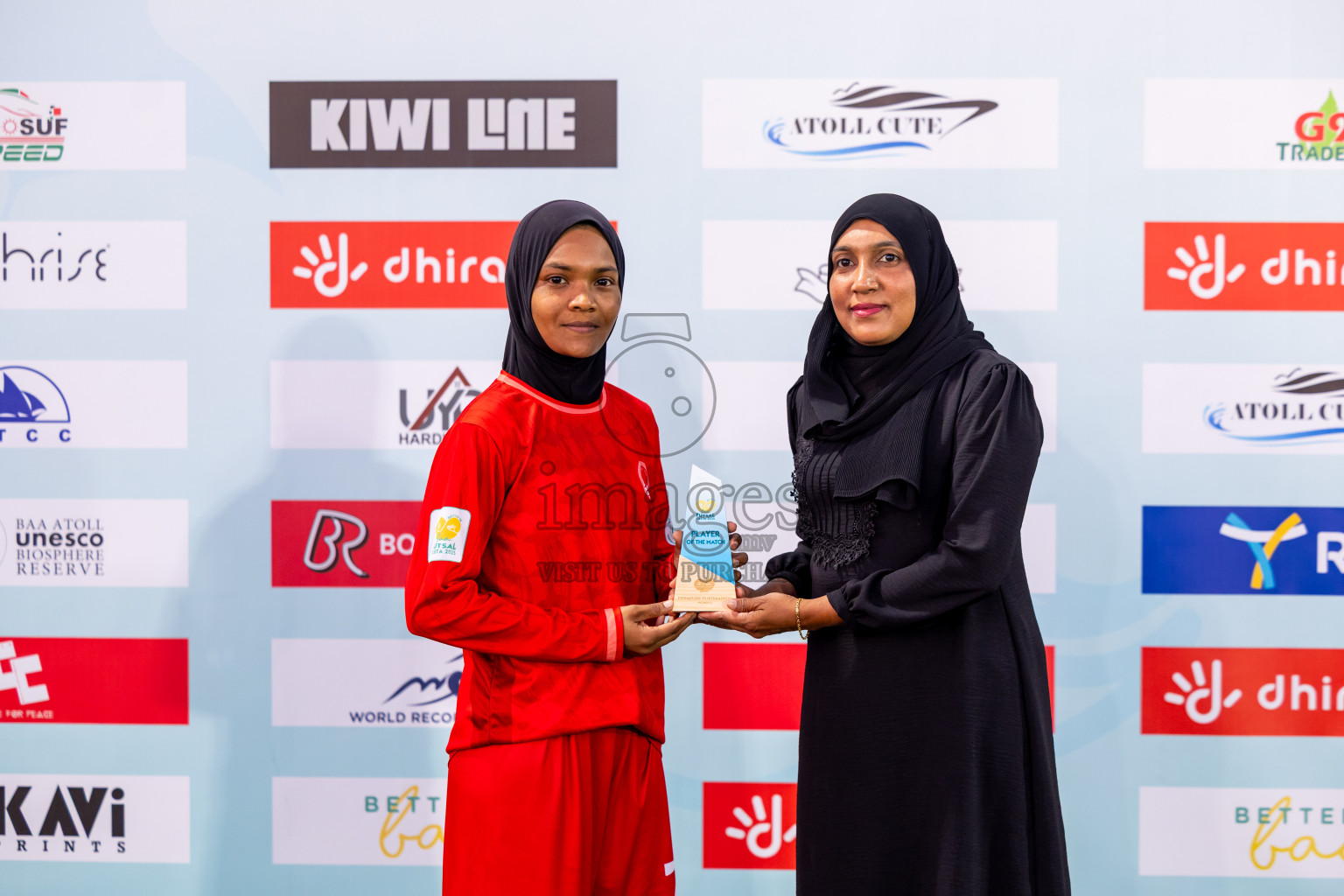 Eydhafushi vs Hithaadhoo in Day 5 of Better in Baa Futsal Fiesta 2025 Woman's division held in B. Eydhafushi, Maldives on Sunday, 9th November 2025. Photos: Nausham Waheed / images.mv