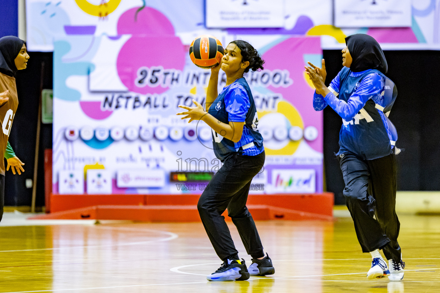 Day 4 of 25th Inter-School Netball Tournament was held in Social Center at Male', Maldives on Monday, 12th August 2024. Photos: Nausham Waheed / images.mv