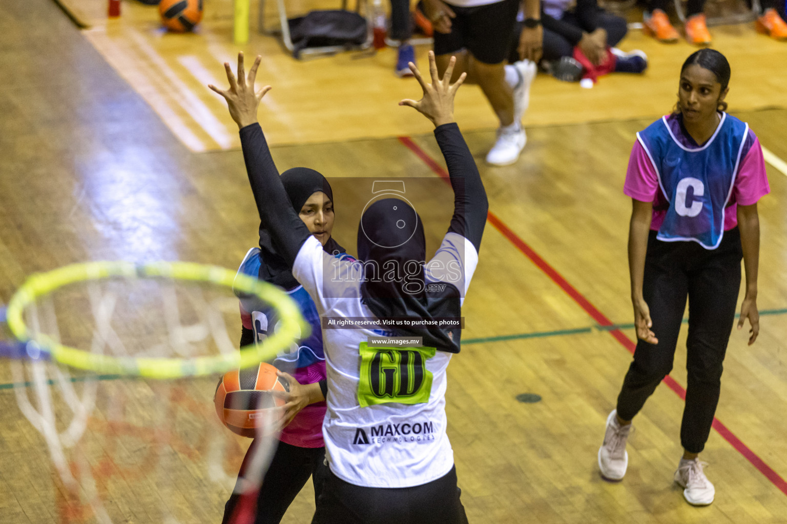 Sports Club Shining Star vs Club Green Streets in the Milo National Netball Tournament 2022 on 17 July 2022, held in Social Center, Male', Maldives. Photographer: Hassan Simah / Images.mv