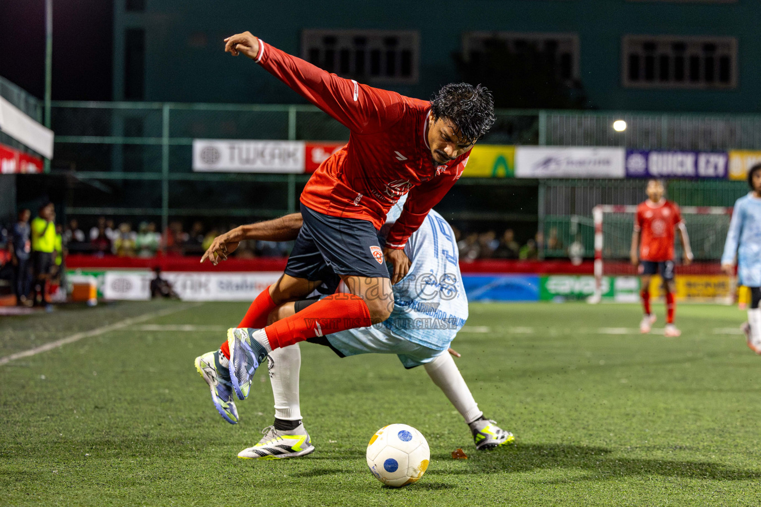 ADh Mahibadhoo VS ADh Kunburudhoo Atoll Round Semi-Final on Day 20 of Golden Futsal Challenge 2025 was held on Friday, 24 January 2025, in Hulhumale', Maldives. 
Photos: Hassan Simah / images.mv