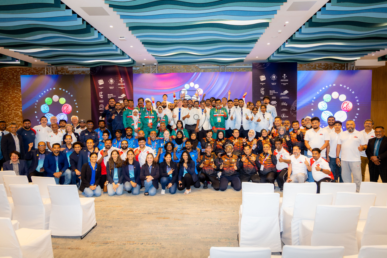 Opening Ceremony of 7th Carrom World Cup was held on Tuesday, 2nd November 2025 at Barceló Nasandhura Male', Maldives. Photos: Nausham Waheed / images.mv