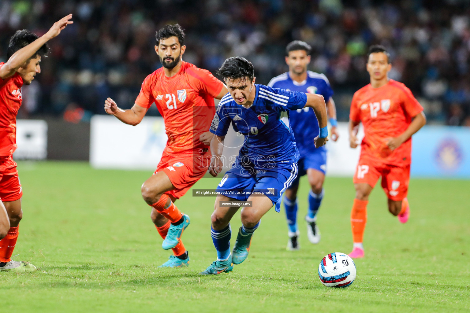 Kuwait vs India in the Final of SAFF Championship 2023 held in Sree Kanteerava Stadium, Bengaluru, India, on Tuesday, 4th July 2023. Photos: Nausham Waheed, Hassan Simah / images.mv