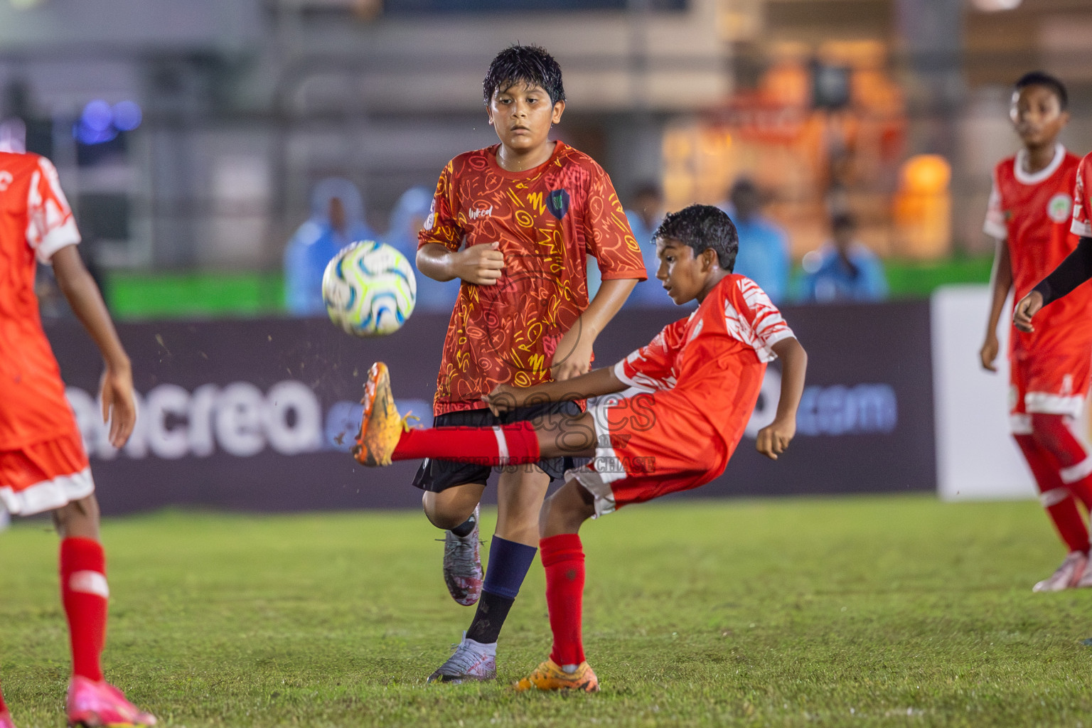 SUS vs Huriyya (U12) in Dhivehi Youth League 2024 - Day 2. Matches held at Henveiru Stadium on 22nd November 2024 , Friday. Photos: Shuu Abdul Sattar/ Images.mv