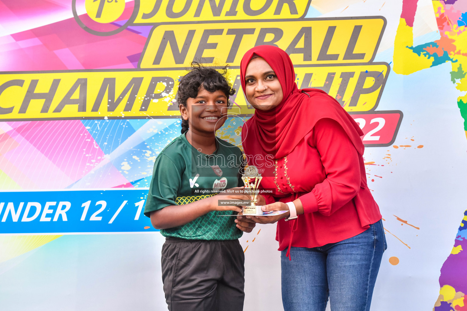 Final of Junior Netball Championship 2022 held in Male', Maldives on 19th March 2022. Photos by Nausham Waheed