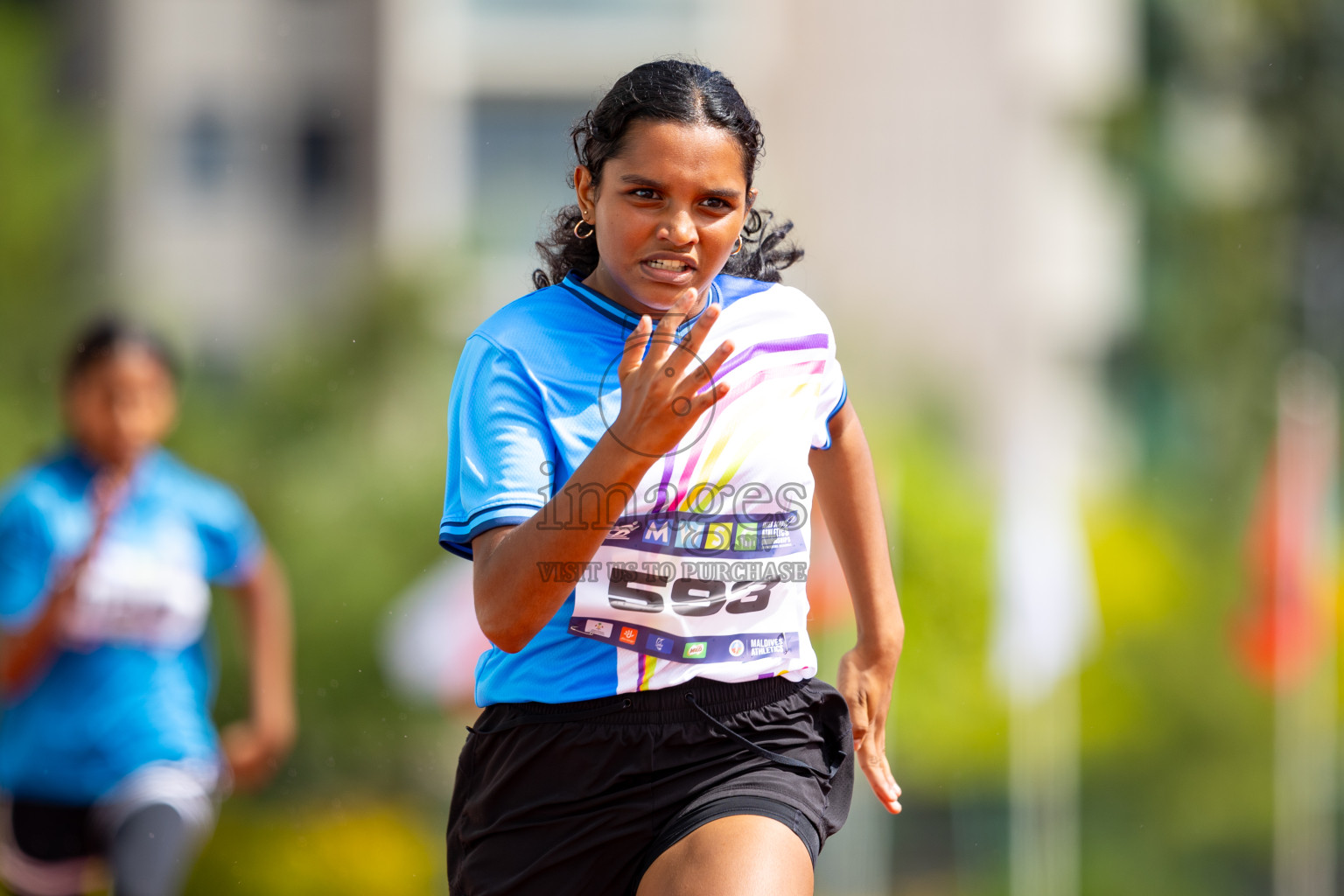 Day 1 of MWSC Interschool Athletics Championships 2024 held in Hulhumale Running Track, Hulhumale, Maldives on Saturday, 9th November 2024. 
Photos by: Ismail Thoriq / images.mv