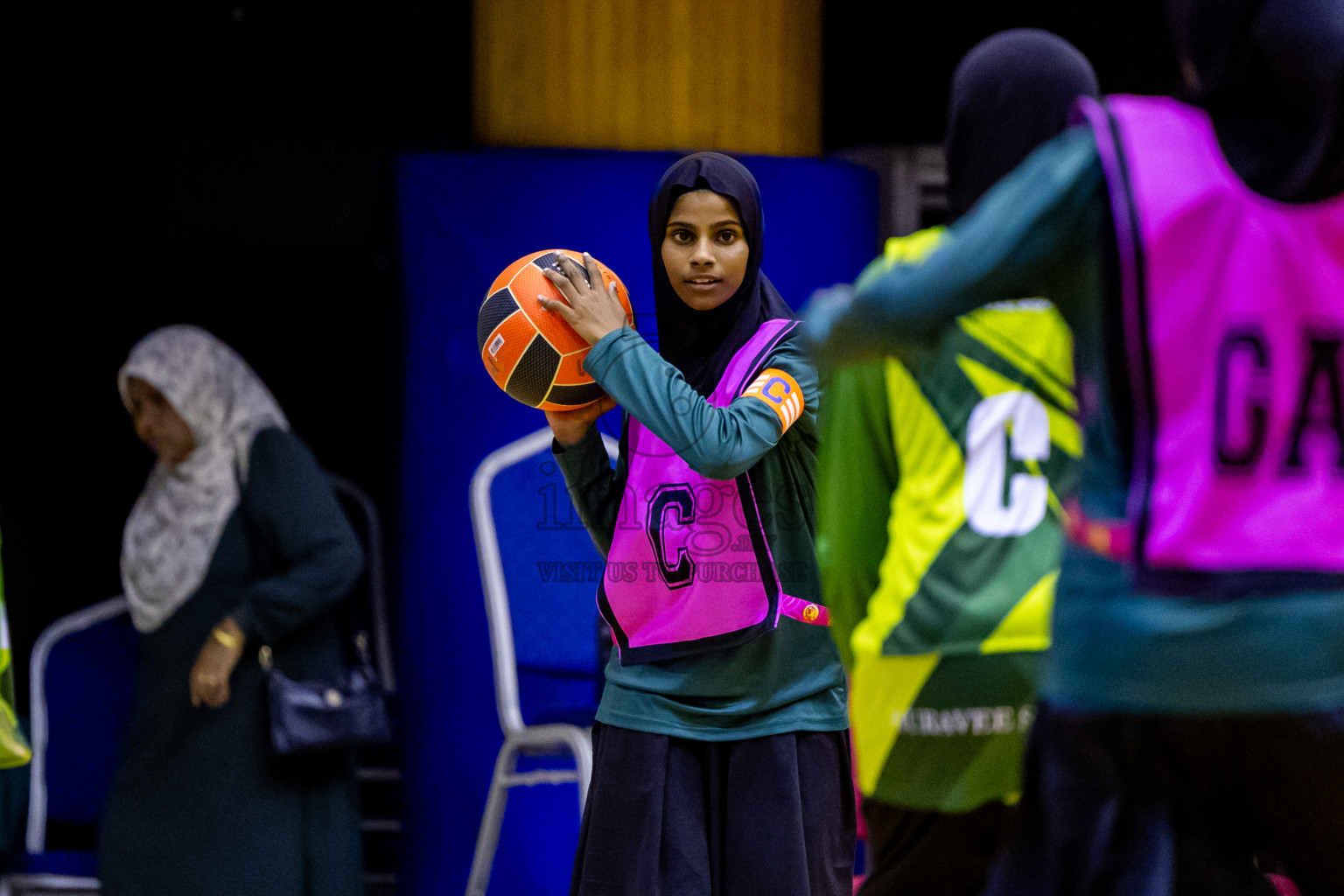 Day 11 of 25th Inter-School Netball Tournament was held in Social Center at Male', Maldives on Wednesday, 21st August 2024. Photos: Nausham Waheed / images.mv