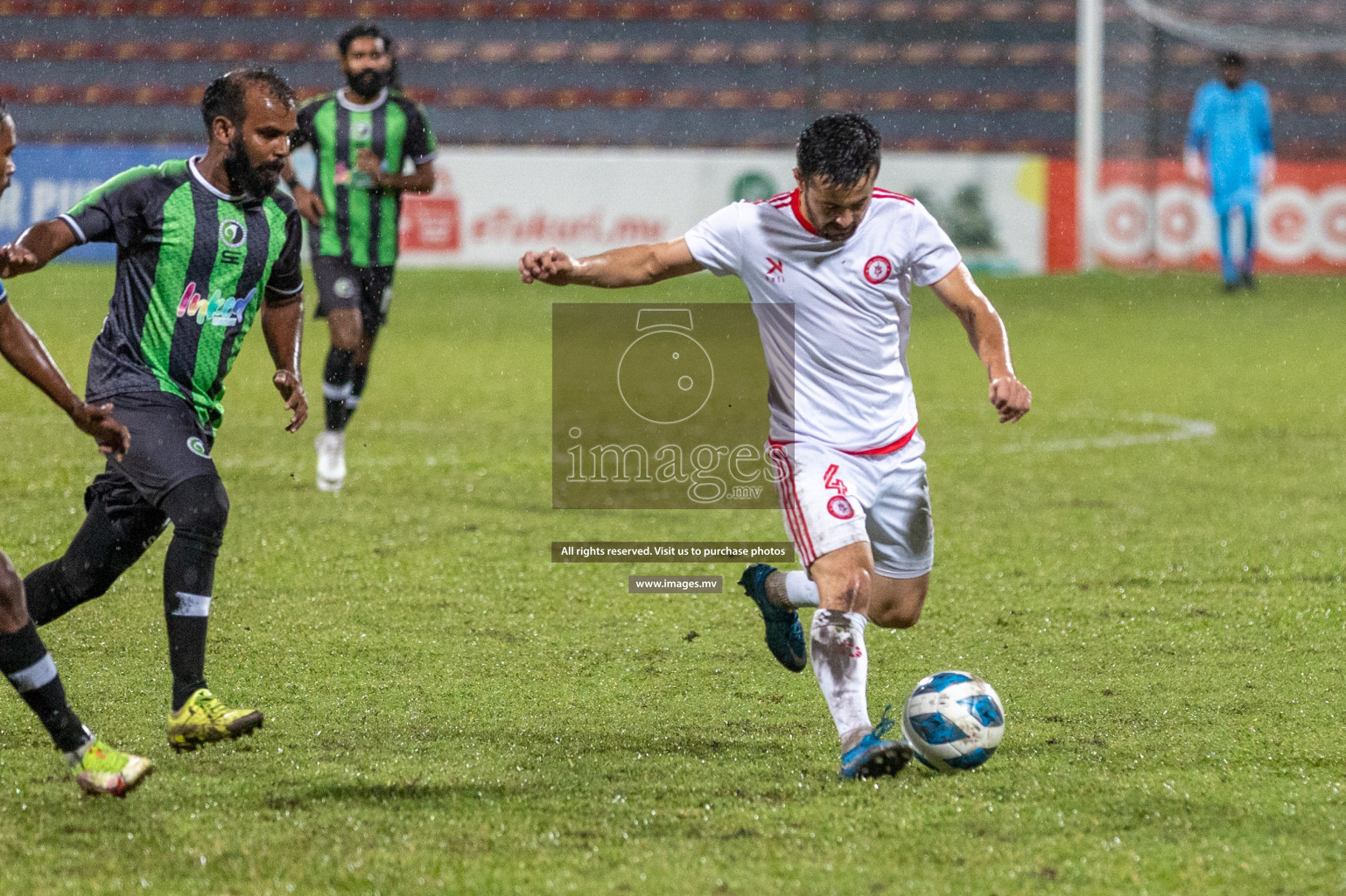 JJ Sports Club vs Buru Sports Club in the 2nd Division 2022 on 18th July 2022, held in National Football Stadium, Male', Maldives Photos: Hassan Simah / Images.mv