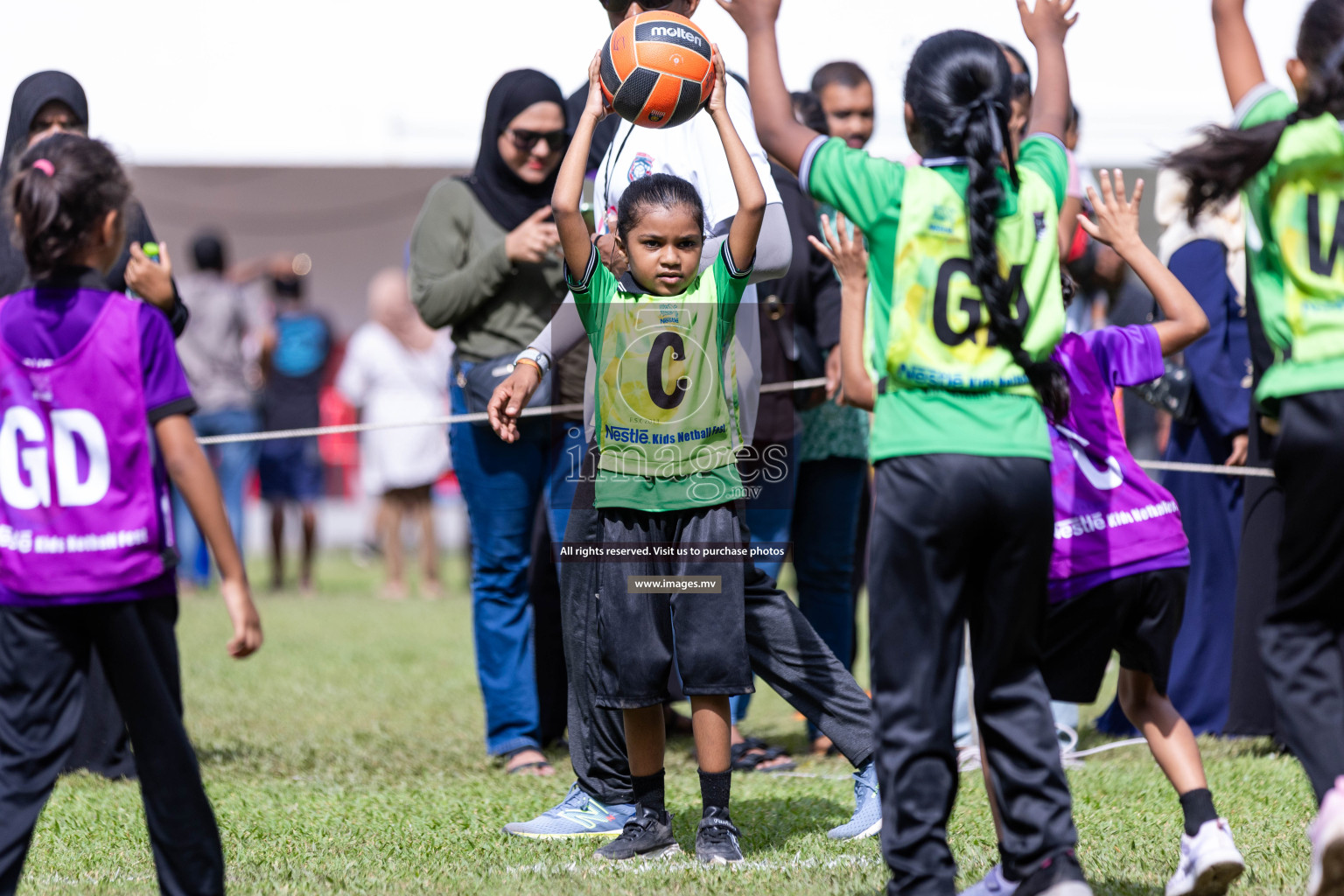 Day 2 of Nestle' Kids Netball Fiesta 2023 held in Henveyru Stadium, Male', Maldives on Thursday, 1st December 2023. Photos by Nausham Waheed / Images.mv