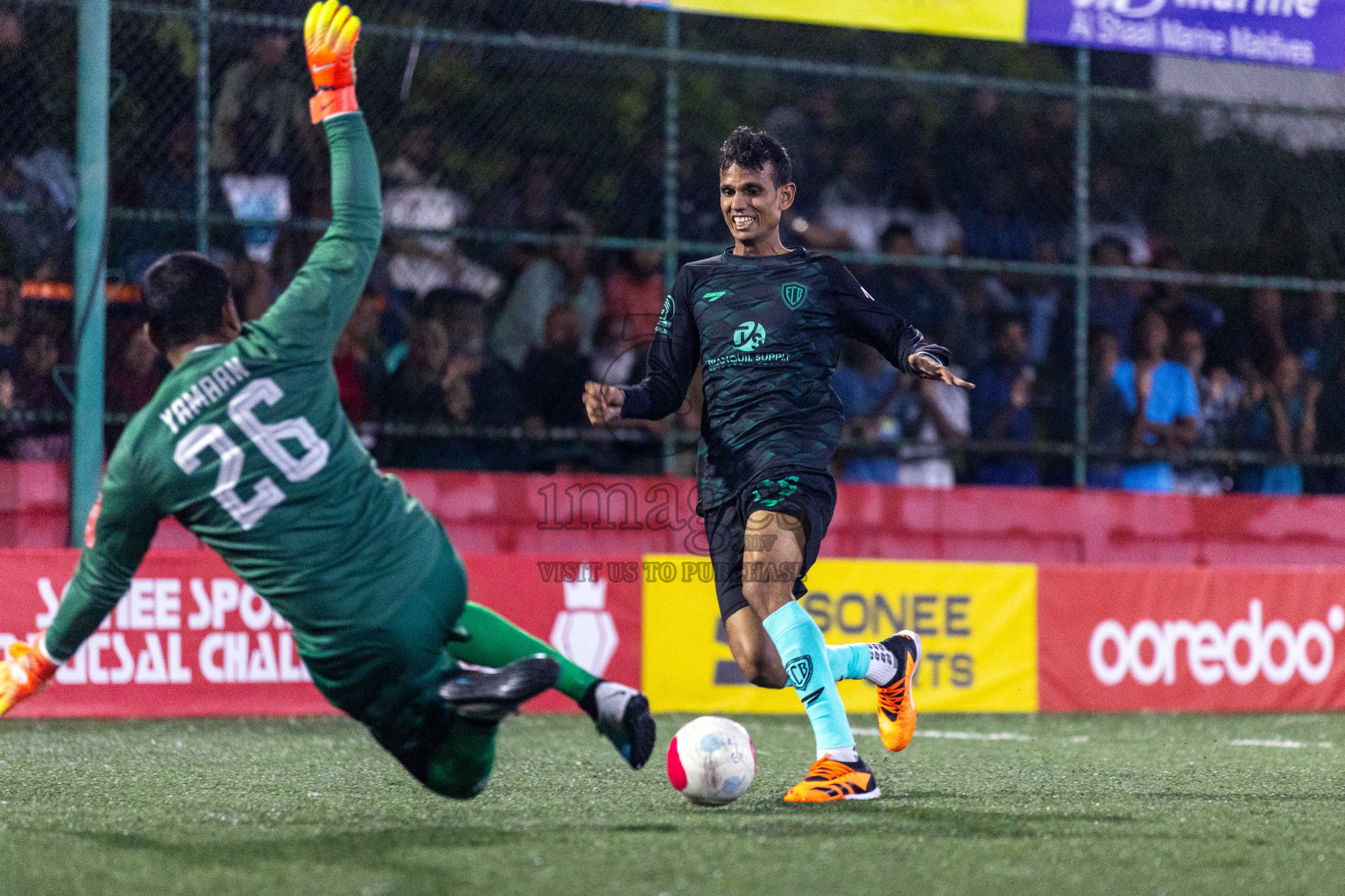 DH Bandidhoo vs DH Kudahuvadhoo in Day 17 of Golden Futsal Challenge 2024 was held on Wednesday, 31st January 2024, in Hulhumale', Maldives Photos: Nausham Waheed / images.mv