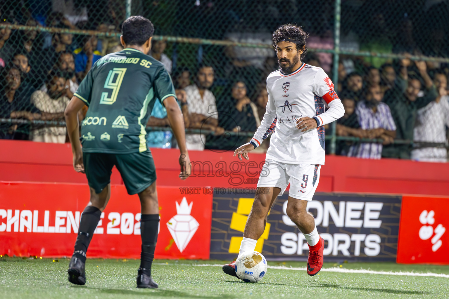 Sh Milandhoo vs R Inguraidhoo in Zone Round on Day 27 of Golden Futsal Challenge 2025 was held on Friday , 31st January 2025, in Hulhumale', Maldives. Photos: Ismail Thoriq / images.mv