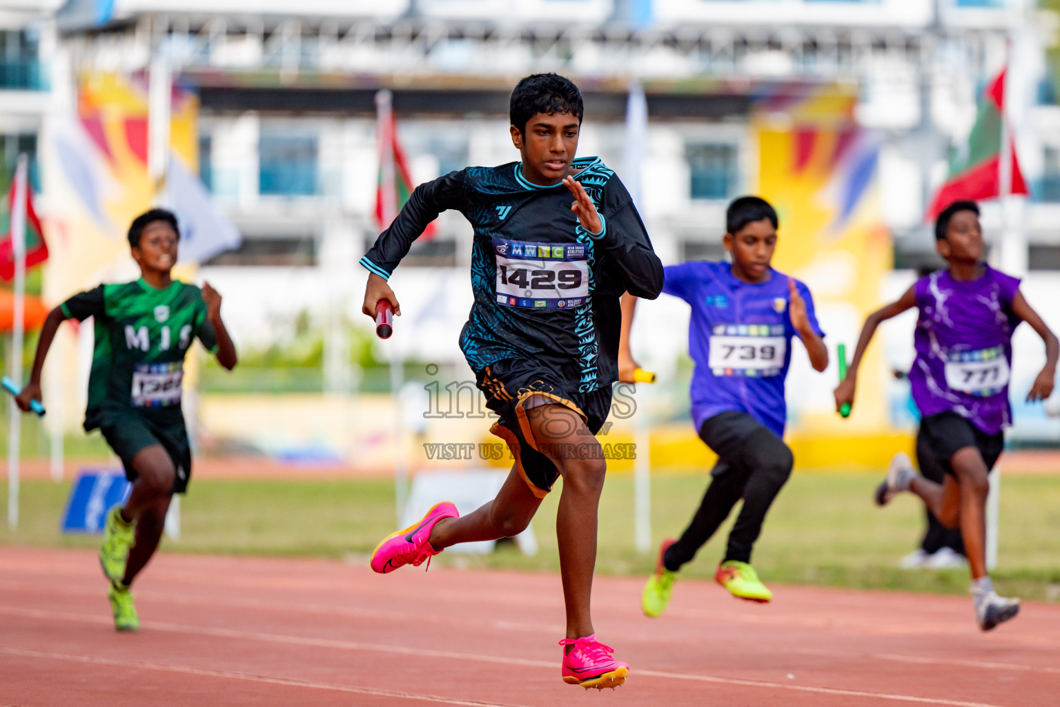 Day 6 of MWSC Interschool Athletics Championships 2024 held in Hulhumale Running Track, Hulhumale, Maldives on Thursday, 14th November 2024. Photos by: Nausham Waheed / Images.mv