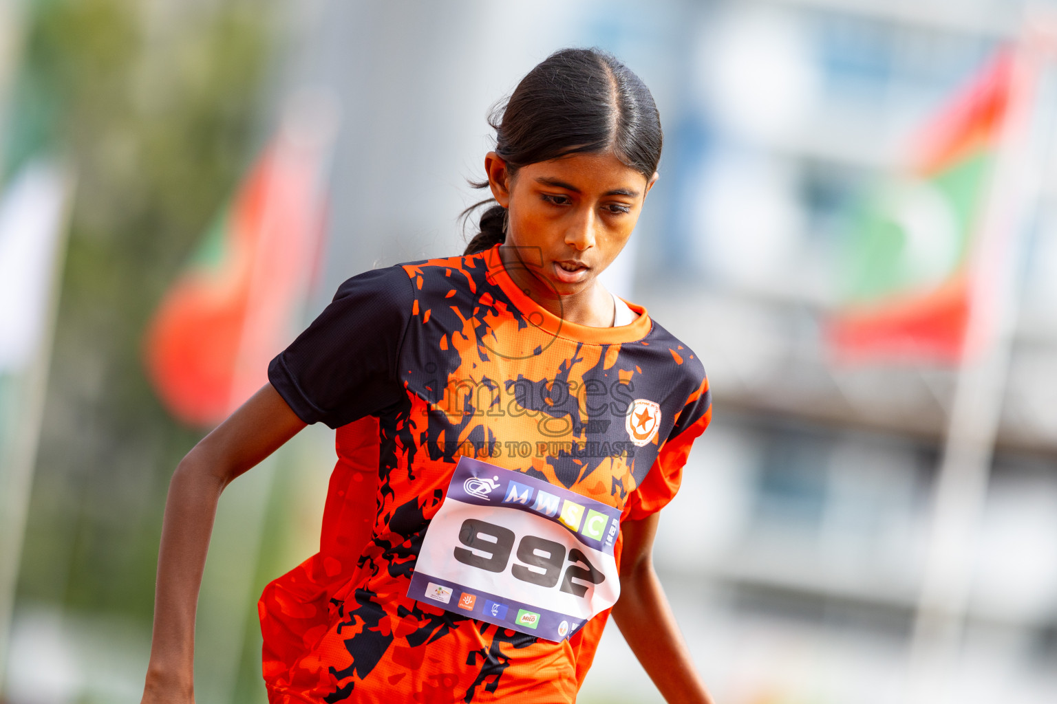 Day 1 of MWSC Interschool Athletics Championships 2024 held in Hulhumale Running Track, Hulhumale, Maldives on Saturday, 9th November 2024. 
Photos by: Ismail Thoriq / images.mv