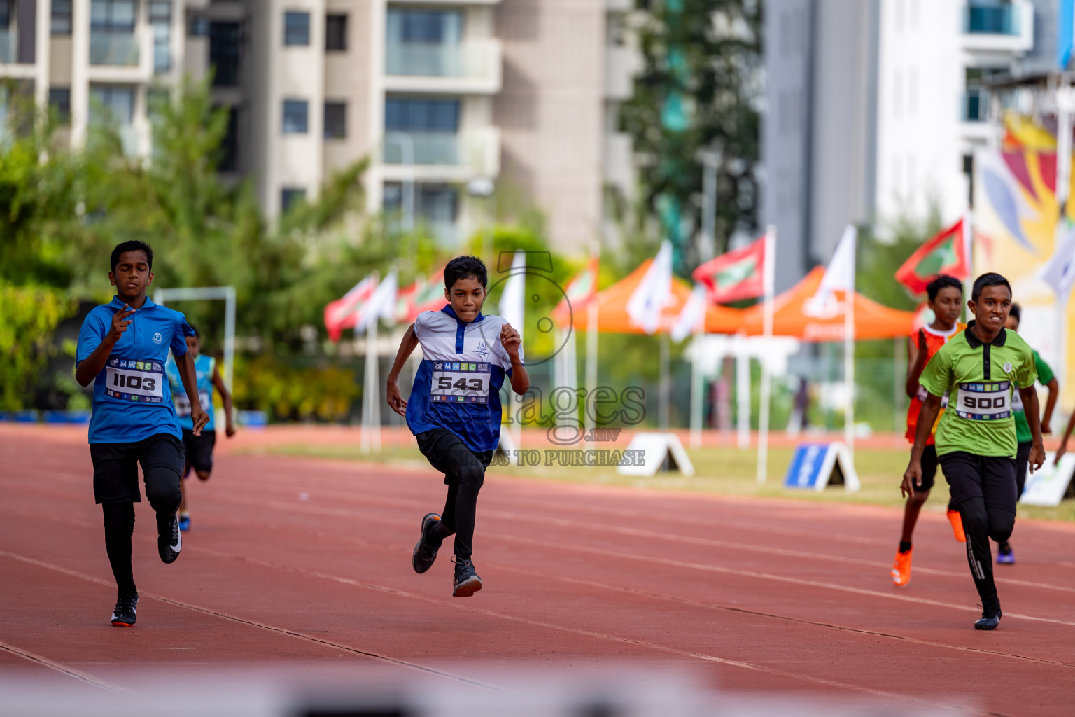 Day 2 of MWSC Interschool Athletics Championships 2024 held in Hulhumale Running Track, Hulhumale, Maldives on Sunday, 10th November 2024. 
Photos by: Hassan Simah / Images.mv