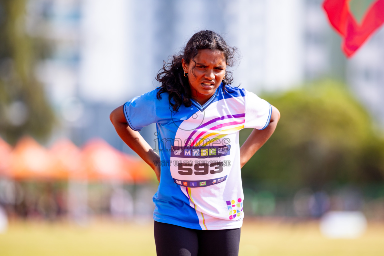 Day 3 of MWSC Interschool Athletics Championships 2024 held in Hulhumale Running Track, Hulhumale, Maldives on Monday, 11th November 2024. 
Photos by: Hassan Simah / Images.mv