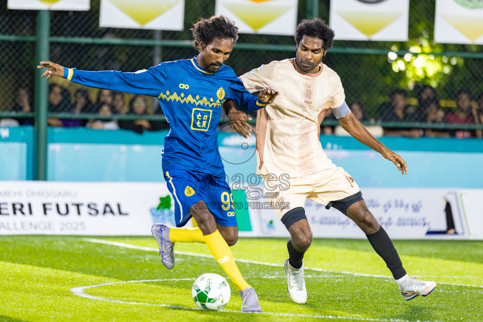 Dee Cee Jay SC vs Fools SC in Semi Finals of Laamehi Dhiggaru Ekuveri Futsal Challenge 2025 was held on Sunday, 27th July 2025, at Dhiggaru Futsal Ground, Dhiggaru, Maldives Photos: Areef Adam / images.mv