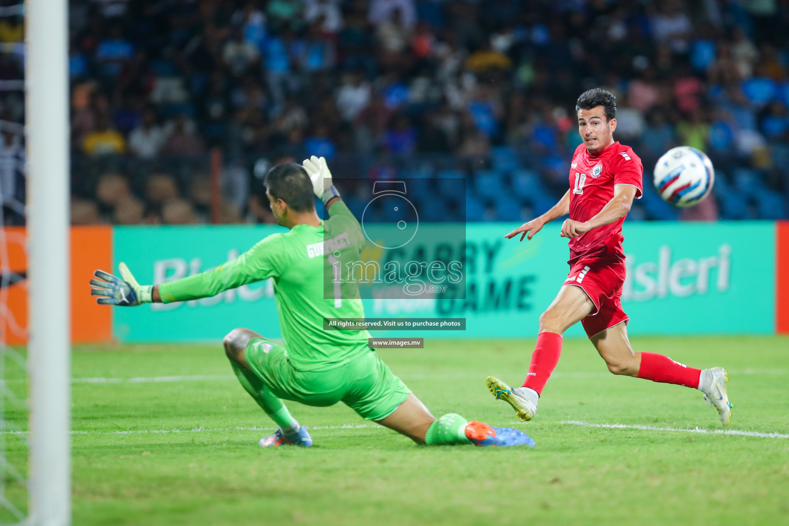 Lebanon vs India in the Semi-final of SAFF Championship 2023 held in Sree Kanteerava Stadium, Bengaluru, India, on Saturday, 1st July 2023. Photos: Nausham Waheed, Hassan Simah / images.mv