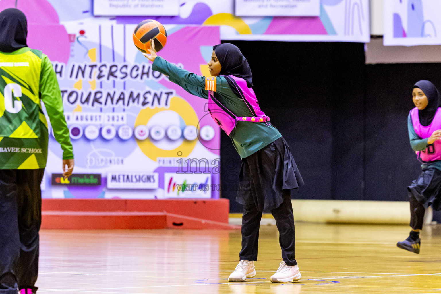 Day 11 of 25th Inter-School Netball Tournament was held in Social Center at Male', Maldives on Wednesday, 21st August 2024. Photos: Nausham Waheed / images.mv