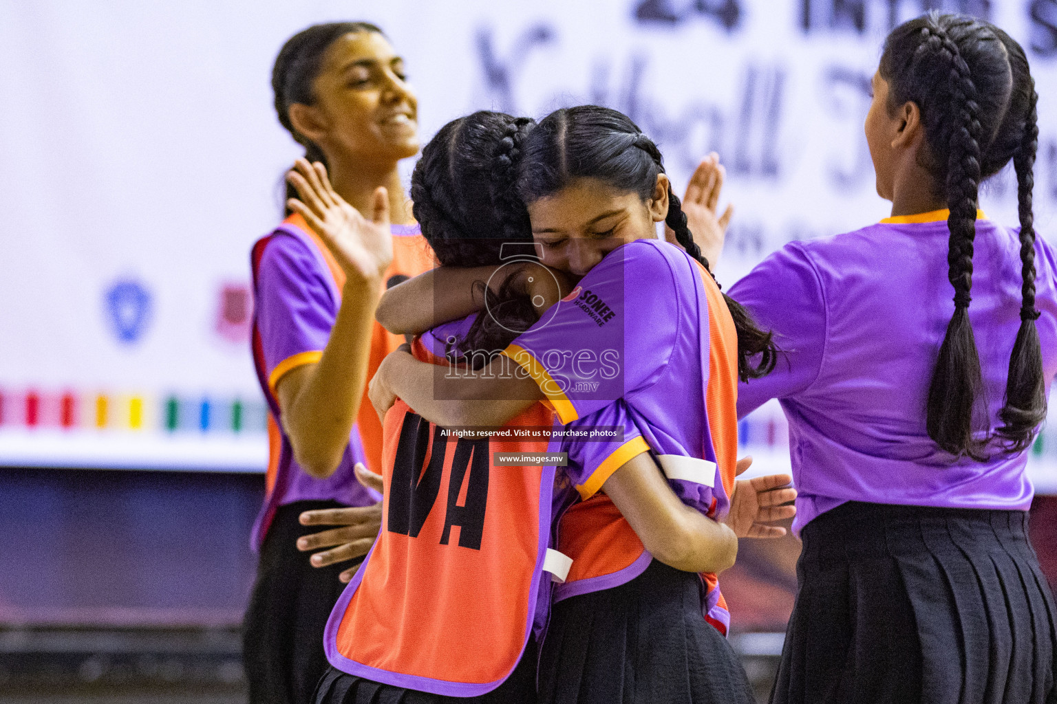 Day 11 of 24th Interschool Netball Tournament 2023 was held in Social Center, Male', Maldives on 6th November 2023. Photos: Nausham Waheed / images.mv