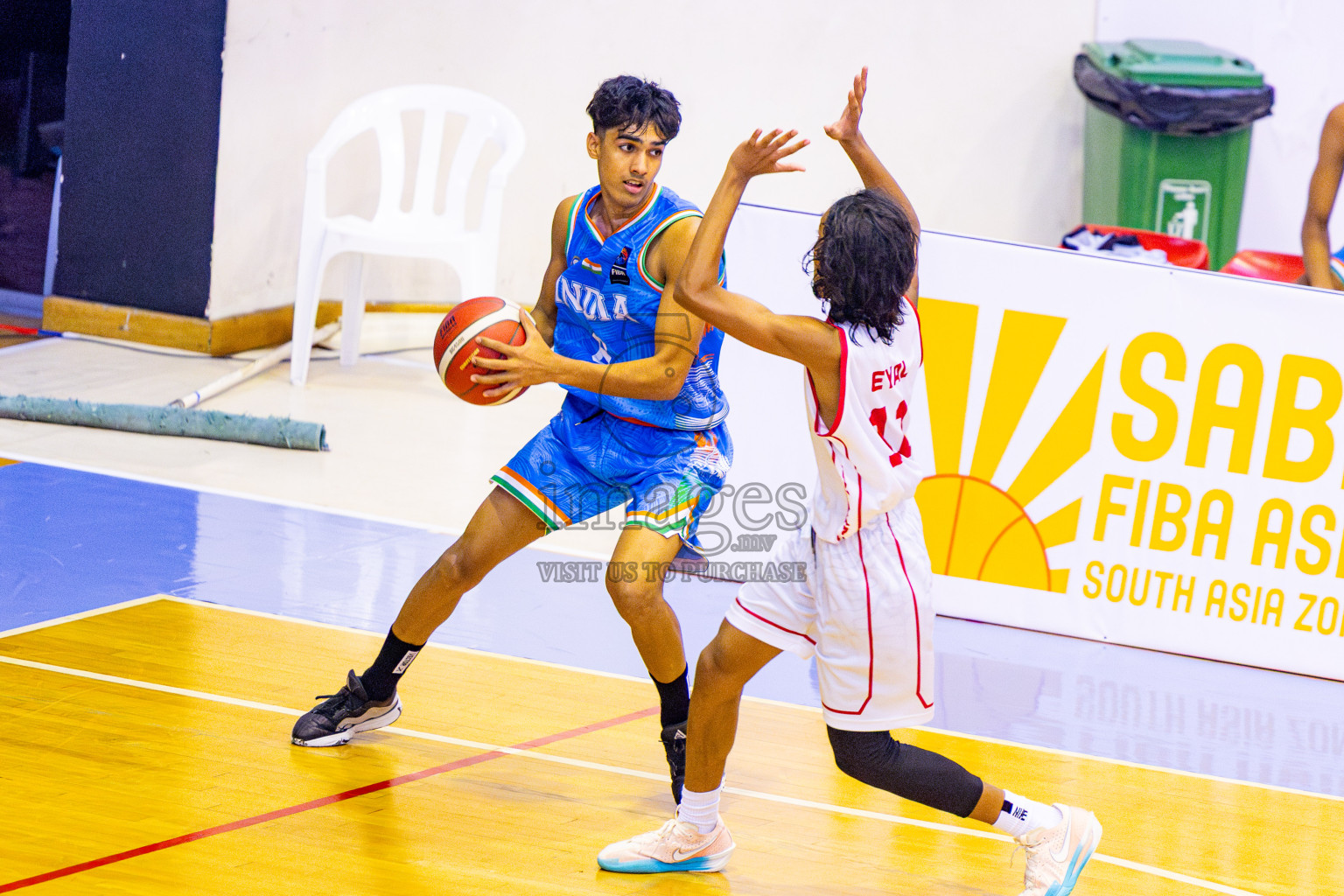 Maldives vs India in Day 2 of Under 16 Asian Cup SABA Qualifiers 2025 was held in Social Center, Male', Maldives on Friday, 13th June 2025. Photos: Nausham Waheed / images.mv