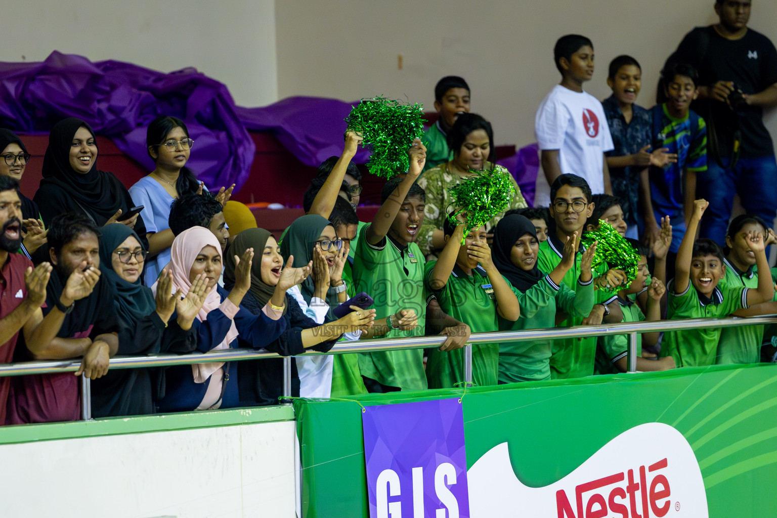 Day 15 of 25th Inter-School Netball Tournament was held in Social Center at Male', Maldives on Monday, 26th August 2024. Photos: Mohamed Mahfooz Moosa / images.mv