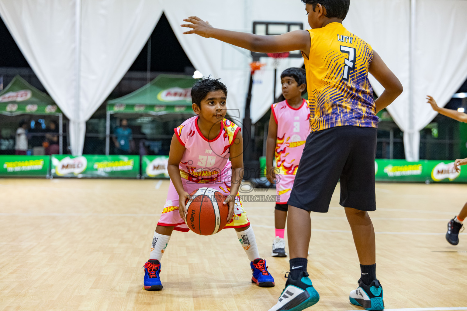 Milo 5 x 5 Junior Challenge 2025 - Basketball tournament held in Basketball Training Center, Male', Maldives on Thursday, 09th October 2025. 
Photo by: Hassan Simah / Images.mv