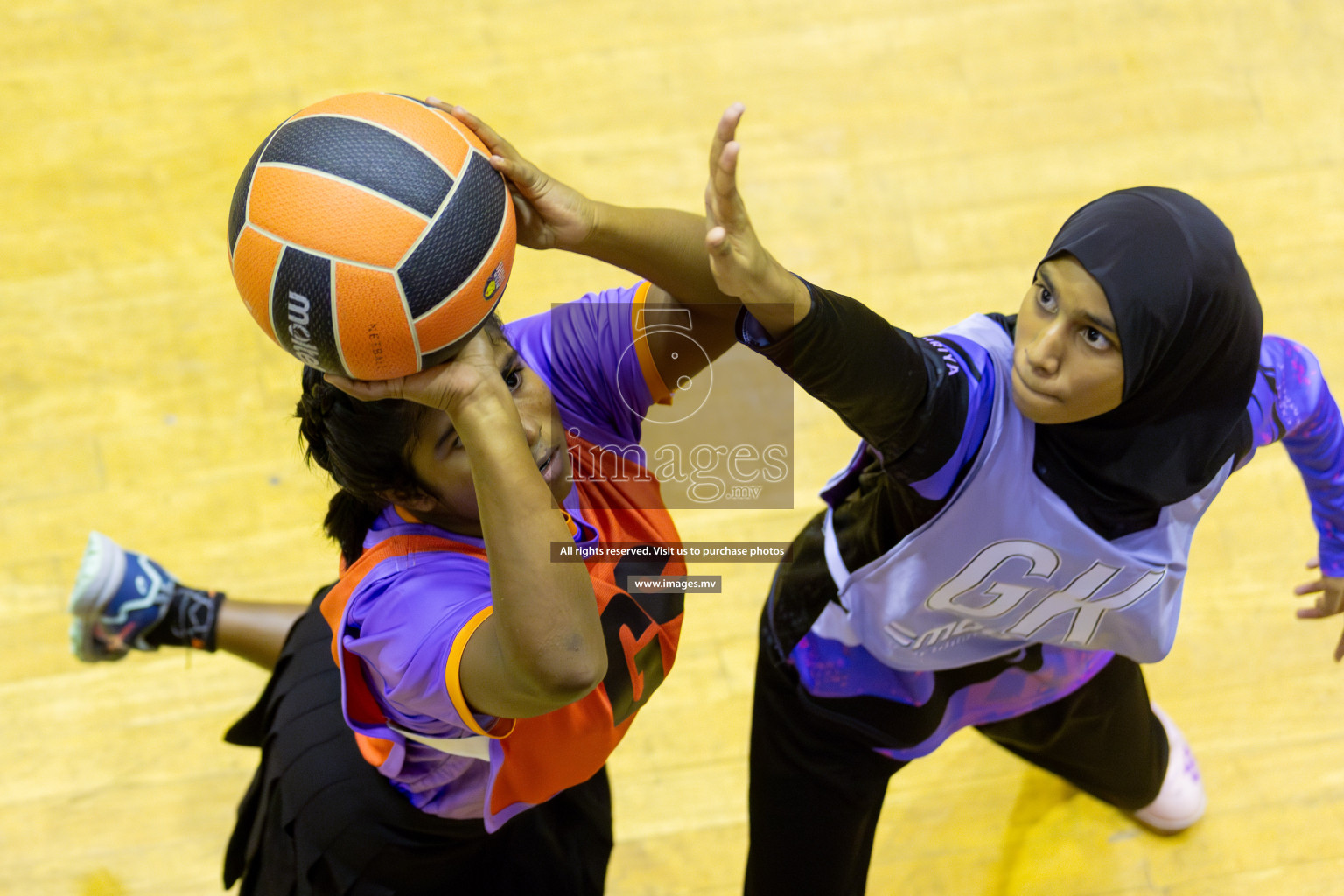 Day 11 of 24th Interschool Netball Tournament 2023 was held in Social Center, Male', Maldives on 6th November 2023. Photos: Mohamed Mahfooz Moosa / images.mv