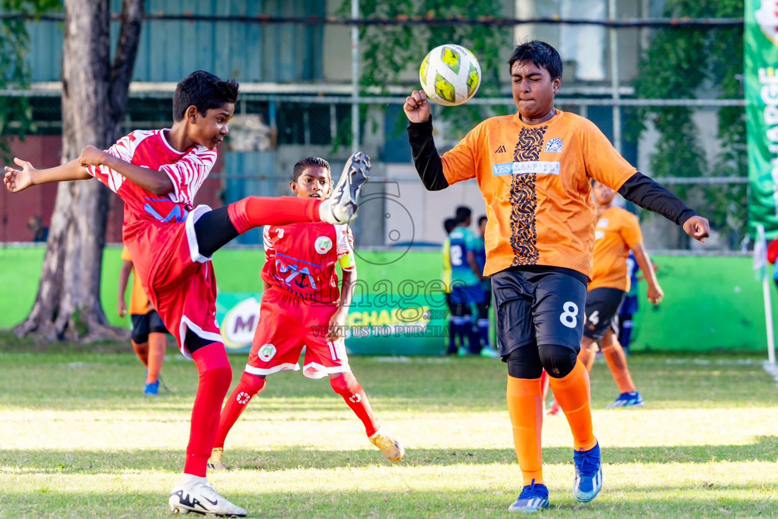 Day 2 of MILO Academy Championship 2025 (U-12) was held at Henveiru Stadium in Male', Maldives on Friday, 2nd May 2025. Photos: Nausham Waheed  / images.mv