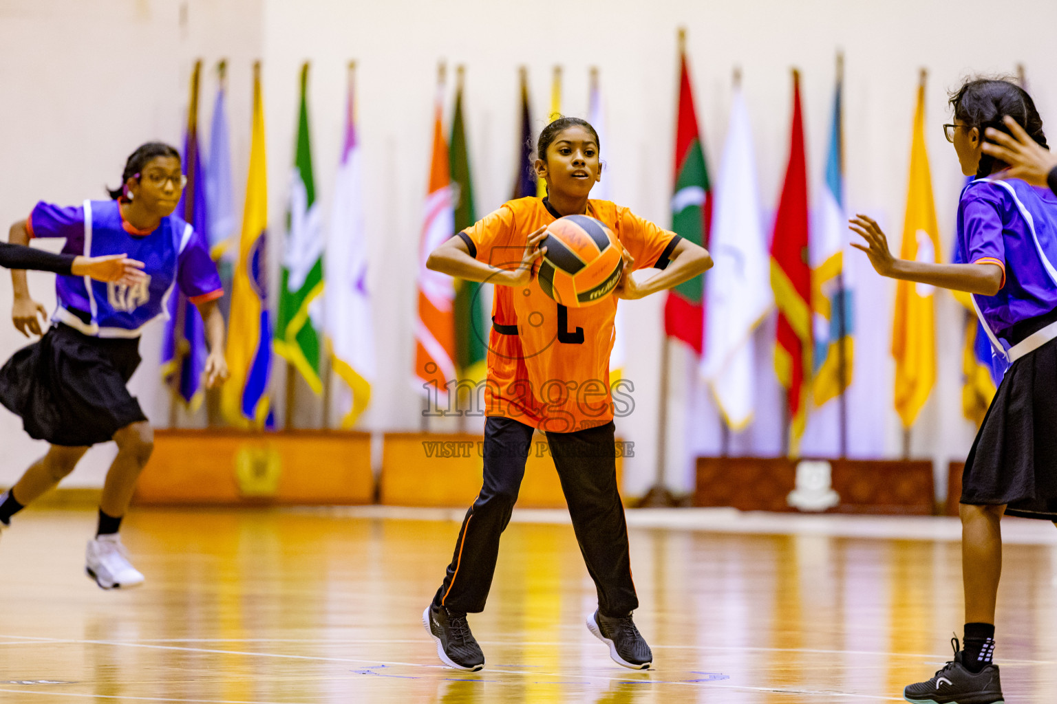 Day 8 of 25th Inter-School Netball Tournament was held in Social Center at Male', Maldives on Sunday, 18th August 2024. Photos: Nausham Waheed / images.mv