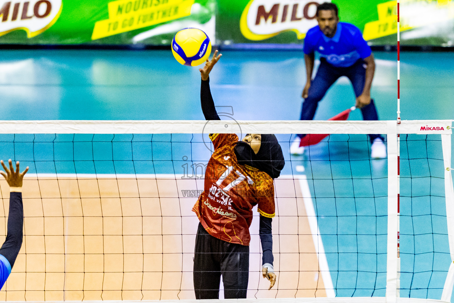 Day 3 of Women's Division of Milo VAM Cup 2024 held in Male', Maldives on Wednesday, 10th July 2024 at Social Center Indoor Hall Photos By: Nausham Waheed / images.mv