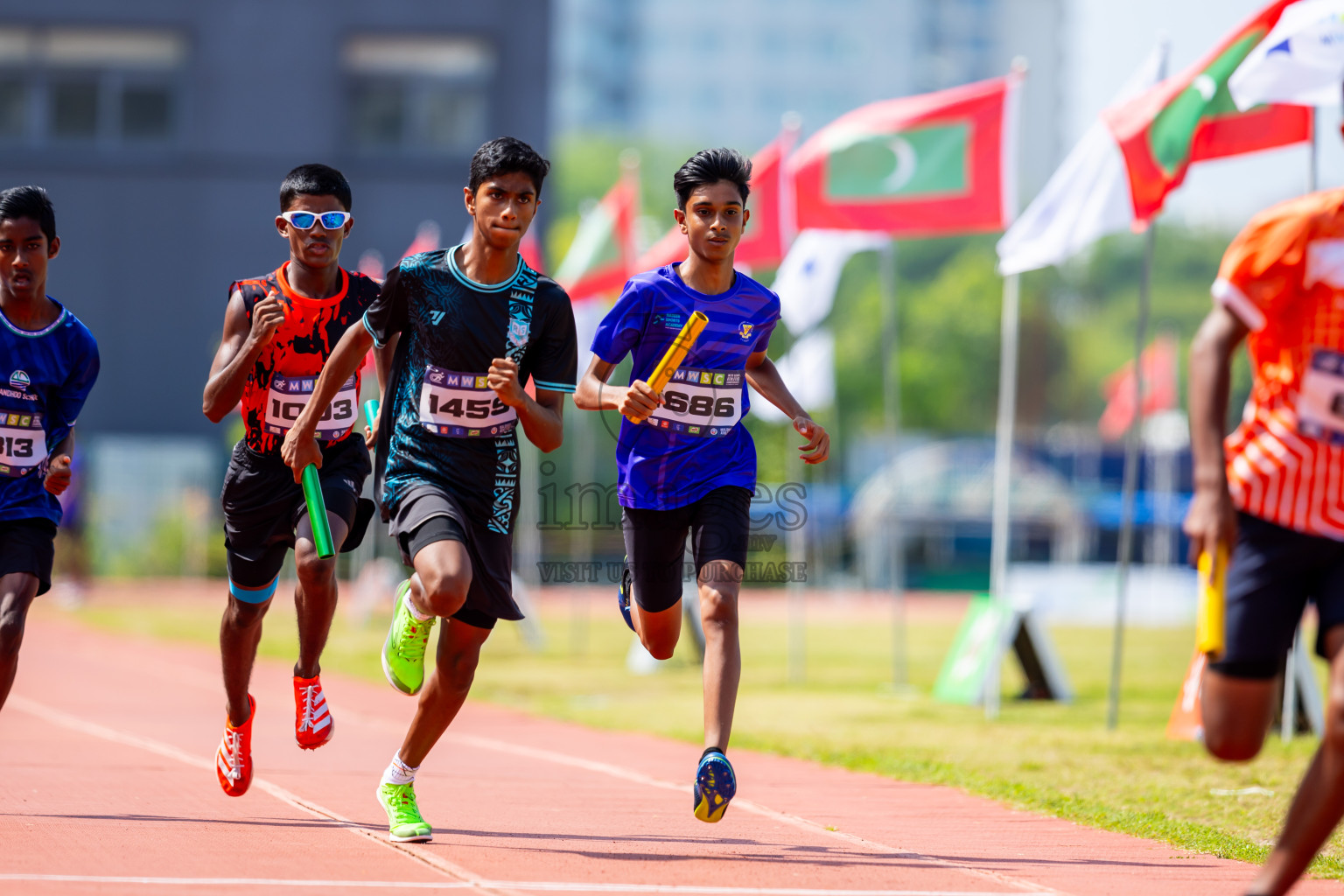 Day 6 of MWSC Interschool Athletics Championships 2024 held in Hulhumale Running Track, Hulhumale, Maldives on Thursday, 14th November 2024. Photos by: Nausham Waheed / Images.mv