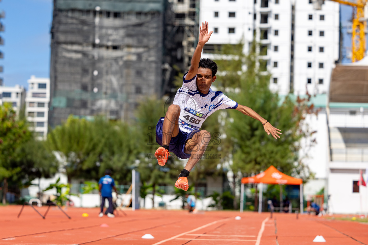 Day 2 of MWSC Interschool Athletics Championships 2024 held in Hulhumale Running Track, Hulhumale, Maldives on Sunday, 10th November 2024. 
Photos by:  Hassan Simah / Images.mv