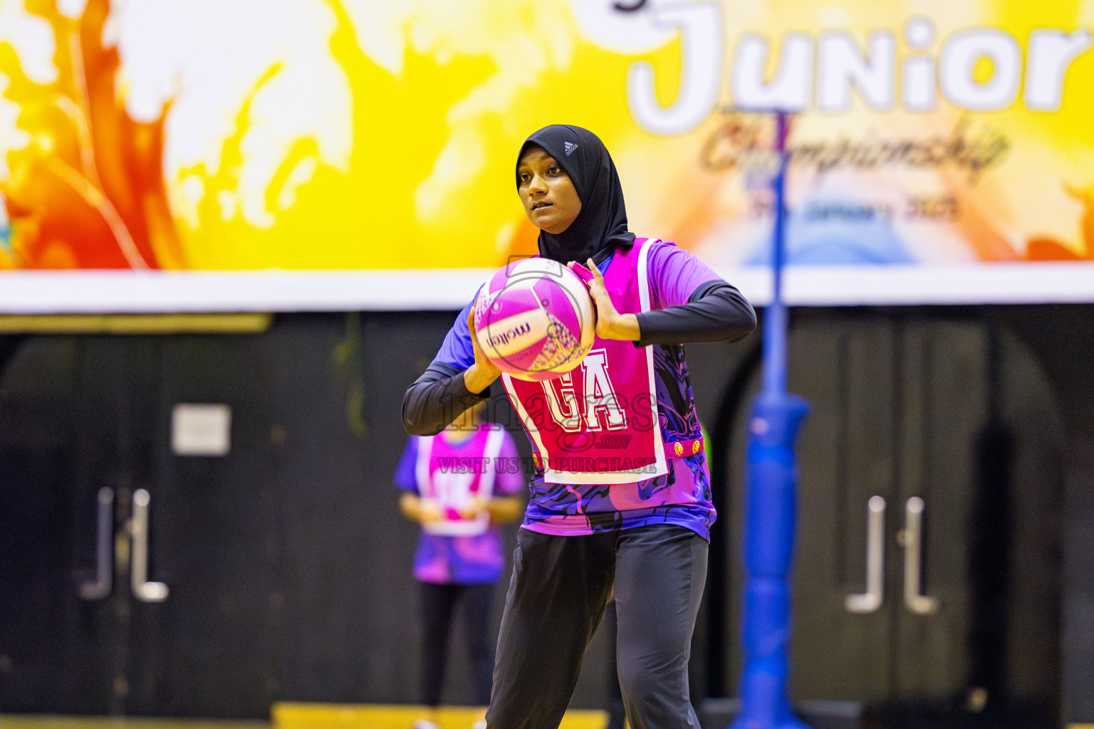 Fiontti Sports Club vs N Sports Academy A U15 Finals of 3rd Netball Junior Championship, held at Social Center on Saturday, 25th January 2025 . Photos: Nausham Waheed / images.mv