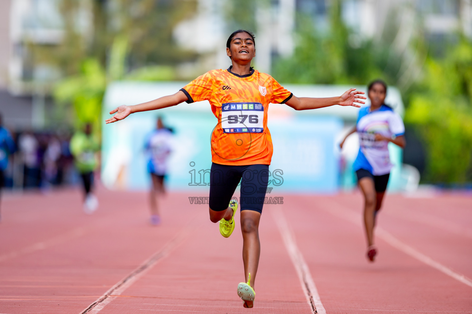 Day 6 of MWSC Interschool Athletics Championships 2024 held in Hulhumale Running Track, Hulhumale, Maldives on Thursday, 14th November 2024. Photos by: Nausham Waheed / Images.mv