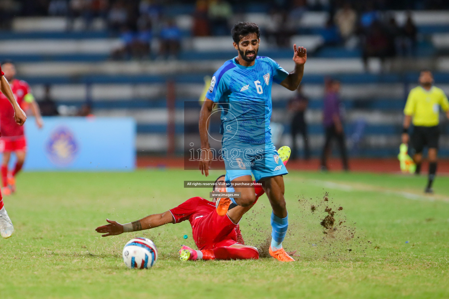 Lebanon vs India in the Semi-final of SAFF Championship 2023 held in Sree Kanteerava Stadium, Bengaluru, India, on Saturday, 1st July 2023. Photos: Nausham Waheed, Hassan Simah / images.mv